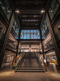 Low angle view of staircase in building