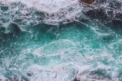 Full frame shot of rocks in sea