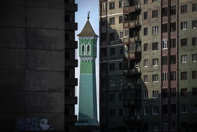 Low angle view of buildings in city