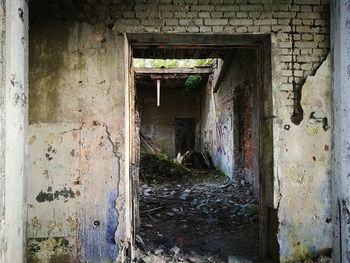 Interior of abandoned house