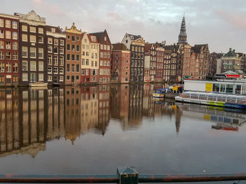 Reflection of buildings in water