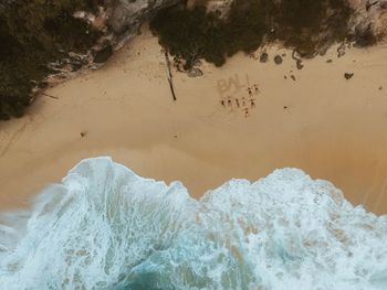 Aerial view of people at beach