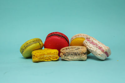 Close-up of fruits against white background