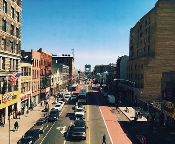 City street with buildings in background