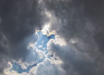 Low angle view of storm clouds in sky