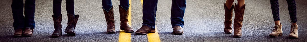 Low section of man standing on ground