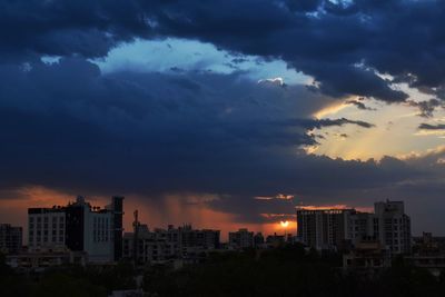 The beauty of mother earth. a touch of rain during the sunset.