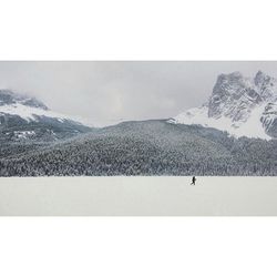 Scenic view of snowcapped mountains