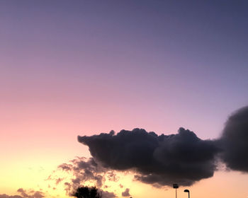 Low angle view of dramatic sky during sunset