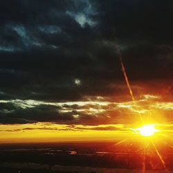 Cloudy sky at sunset