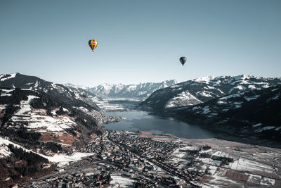 High angle view of city