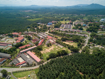 High angle view of townscape