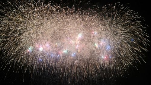 Low angle view of firework display