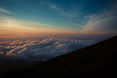 Scenic view of landscape against cloudy sky