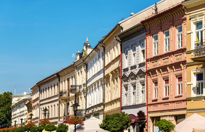 Low angle view of buildings against sky