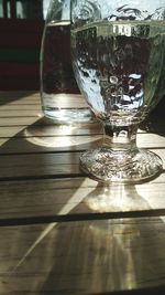 Close-up of glass on table