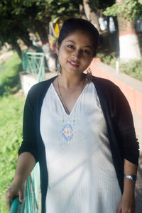 Portrait of a smiling young woman