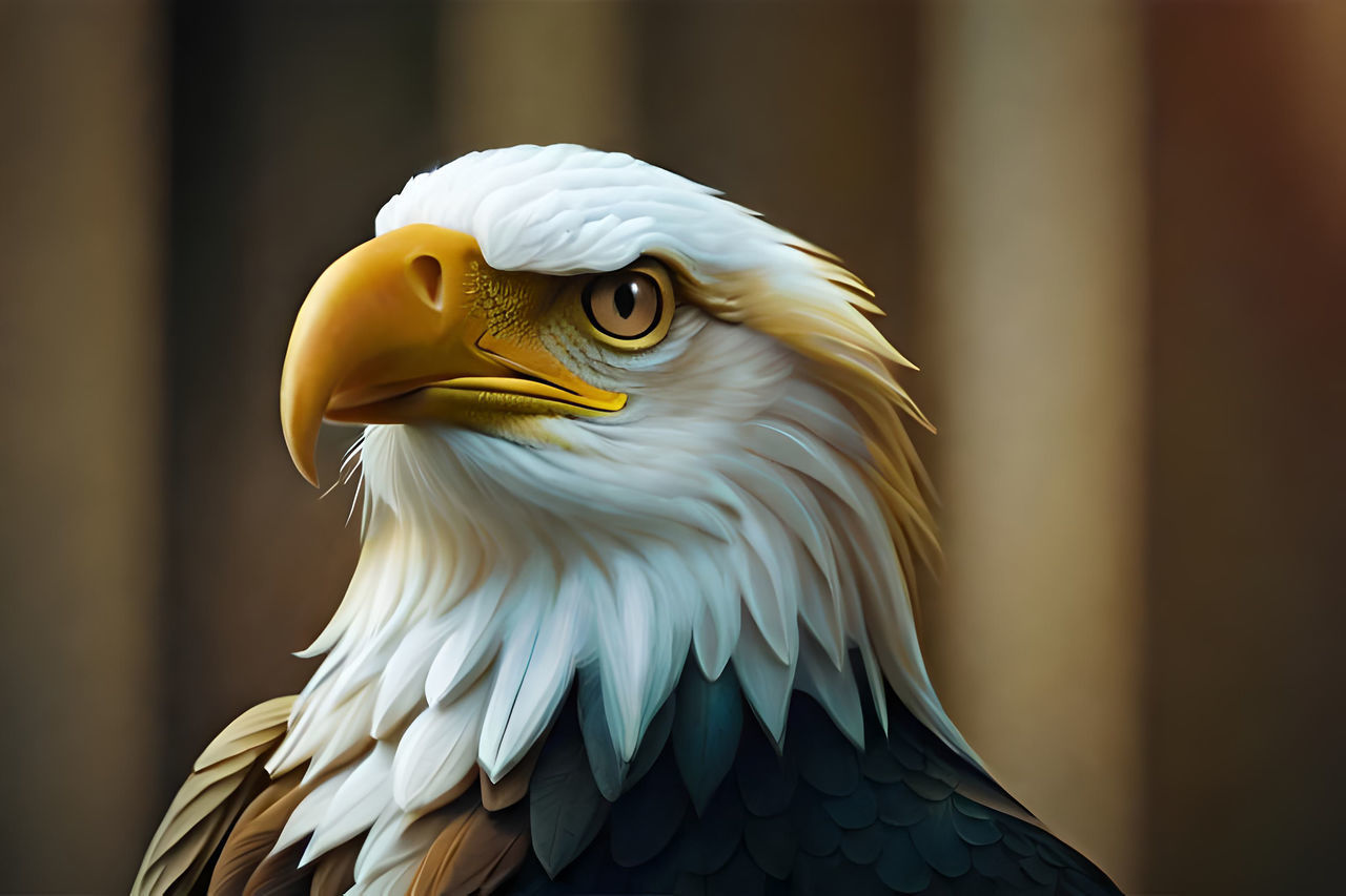 bird, animal, animal themes, beak, one animal, animal wildlife, bird of prey, animal body part, close-up, bald eagle, wildlife, eagle, yellow, focus on foreground, no people, wing, animal head, feather