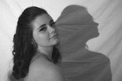 Close-up portrait of young woman