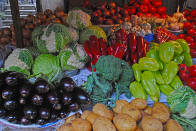 Full frame shot of market stall