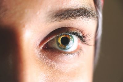 Close-up portrait of woman eye