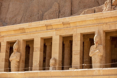 Nice daytime view of hatshepsut's temple. mortuary temple of the pharaoh of the hatshepsut dynasty. 