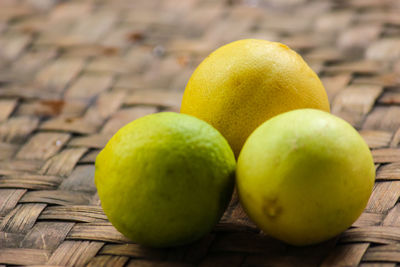Close-up of fruits on table