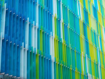 Acrylic plastic sheet interior vertical line color yellow blue aqua colorful pattern 