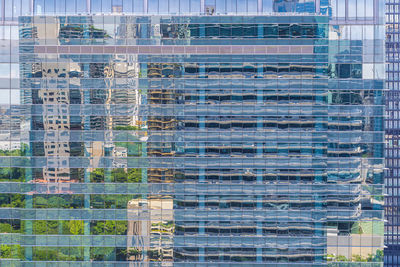 Full frame shot of glass building