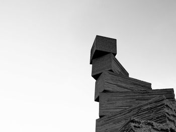 Low angle view of building against clear sky