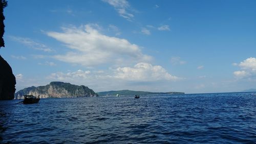 Boats in sea