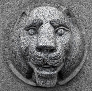 Close-up of sculpture