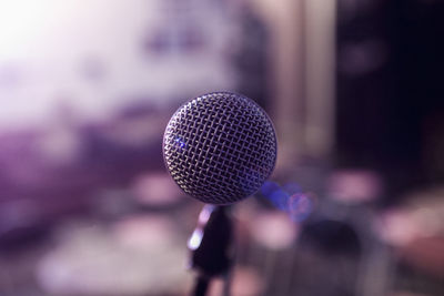 Close-up of microphone