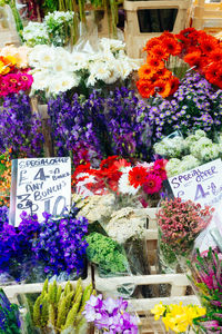 Flowers in market for sale