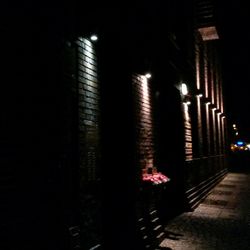 View of illuminated building at night