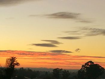 Scenic view of landscape against romantic sky