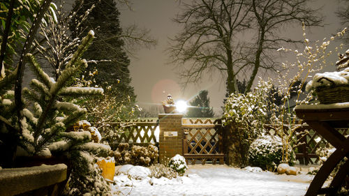 Illuminated built structure at night