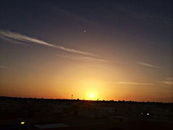 Scenic view of landscape at sunset