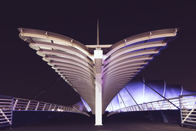 Low angle view of bridge leading to stadium