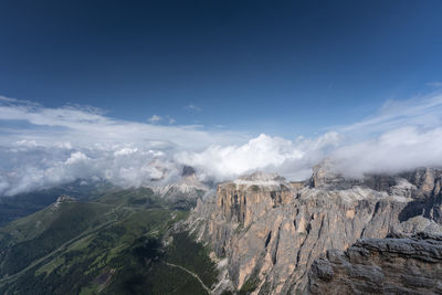 Aerial view of landscape against sky