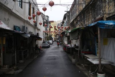 Narrow alley in city