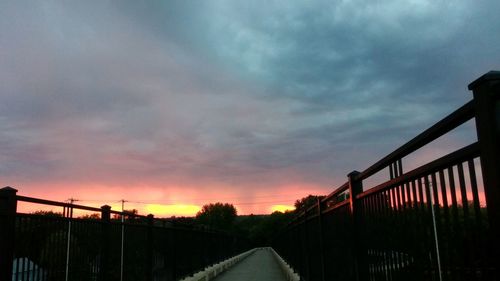 View of road at sunset