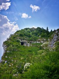 Scenic view of landscape against cloudy sky