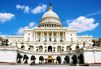 Low angle view of capitol building