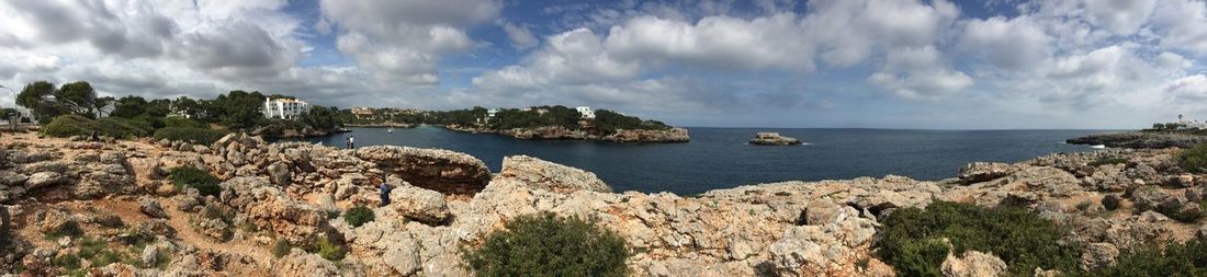 Panoramic view of sea against sky