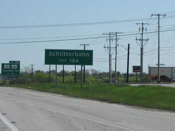 Information sign on road