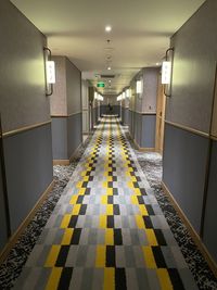 Empty corridor of building