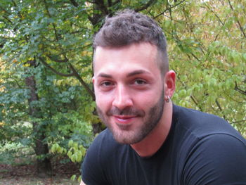 Portrait of young man smiling