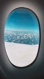 Landscape seen through airplane window