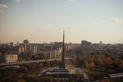 Monument to the conquerors of space from moscow